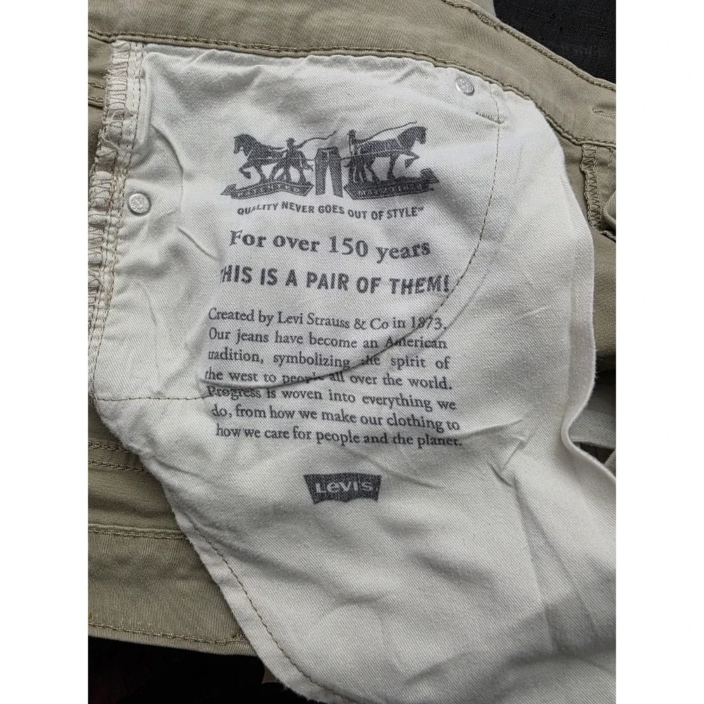 Levis 502 Taper Fit All Seasons Tech Pants Mens 40x34 Color Khaki